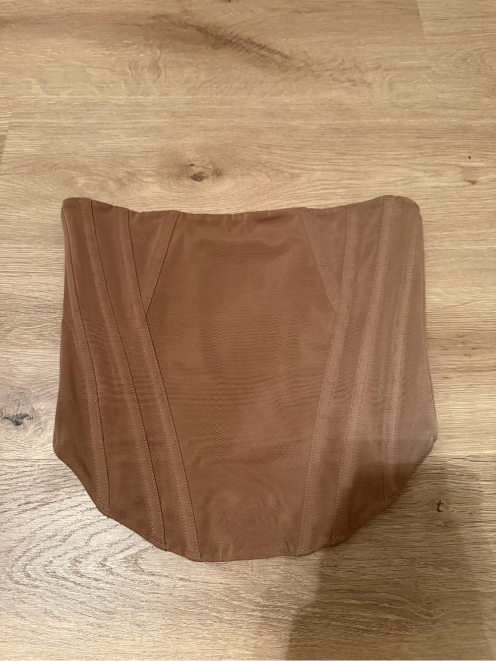 White Fox Boutique Strapless Brown Crop Bustier